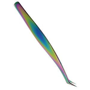 Pinzas de Acero Inoxidable Premium con Punta de Fibra para Mega Volumen, Alta Precisión, Antimagnéticas, Tecnología de Rejilla Antideslizante para Fácil Recogida de Pestañas - Product Image 3