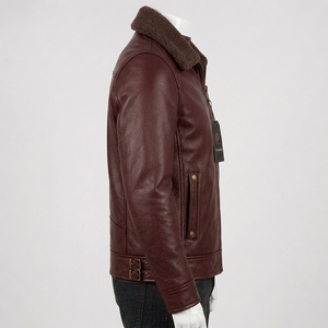 Chaqueta de Cuero para Hombre, Invierno, Lona Impermeable, Ecológica, para Motocicleta, Tallas Grandes, Multicolor, Reversible, Cuero Genuino 2026 - Product Image 4
