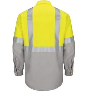 เสื้อเชิ้ตทำงานแขนสั้นไมโครไฟเบอร์แบบมองเห็นได้ชัดเจนสำหรับผู้ชาย ออกแบบเองได้ แบรนด์ของคุณเองได้ คุณภาพส่งออก ชุดยูนิฟอร์มโดยตรง - Product Image 6