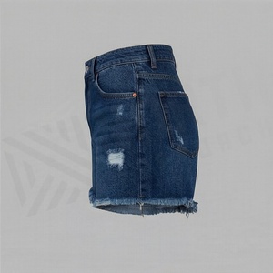 Customized Solid Color Denim Comfortable Shorts For Girls Trending Party Dance Adult Women Premium Casual Wear <b>Cloth</b>_1 - Product Image 3