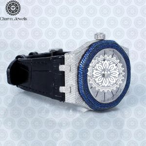 Reloj de Acero Inoxidable para Hombre Charm Jewells, Caja Cuadrada de 40 mm, Bisel con Diamantes Azules, Movimiento Mecánico Analógico, Resistente al Agua hasta 10 Bares - Product Image 3