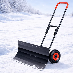 Pousse-neige à lame rotative avec poignée en U et roues, lame et poignée réglables, pelle à neige en acier de 1,5 mm d'épaisseur ODGWTO020 - Product Image 1