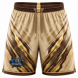 Shorts de football à prix abordable, 100 % polyester, tissu anti-humidité, shorts de football personnalisés, vêtements d'équipe, sublimation, OEM - Product Image 1