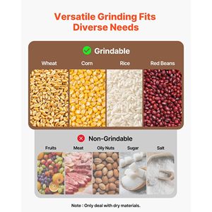 Mulino per Farina Commerciale in Ghisa da 1500W per Spezie, 110 Libbre/Ora, Base in Gomma Antiscivolo - Product Image 2