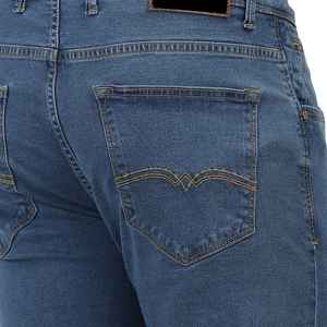 New Fashion Men Skinny Cargo Jeans Denim <b>Combat</b> Biker Pocket Stretch <b>Black</b> Work Pants Denim Pant for Men - Product Image 4