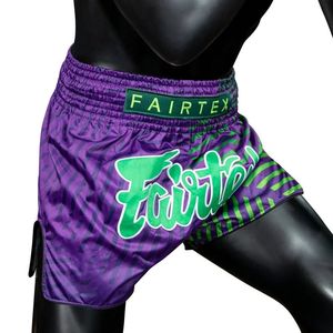 Pantalones Cortos de Muay Thai Fairtex Hechos a Medida, Venta Caliente OEM, 100% Poliéster Elástico para Entrenamiento de Artes Marciales, Combate y Competencia, para Hombre - Product Image 4