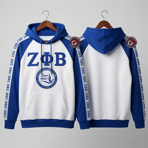 Zeta phi Beta เสื้อมีฮู้ดผ้าฟลีซปักลายสำหรับสตรีเสื้อวิ่งออกกำลังกายสไตล์ตามสั่ง - Product Image 5