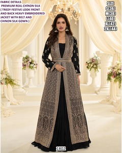 Vestido de Gala Largo, Moderno, Natural, Cómodo, Transpirable, con Bordado Floral - Product Image 4