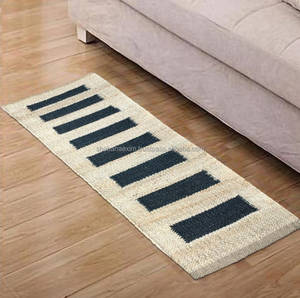 Tapis en jute naturel portable tissé à la main, écologique, fait à la main en Inde, tapis en jute tressé en gros, beaux nouveaux tapis en jute - Product Image 3