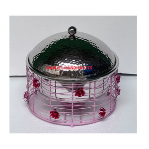 Cacerola de malla de alambre de hierro en oferta |   Olla para Calentar Comida de Acero Inoxidable, Juego de Utensilios de Cocina Hechos a Mano para Eventos, Catering y Hogar - Product Image 3