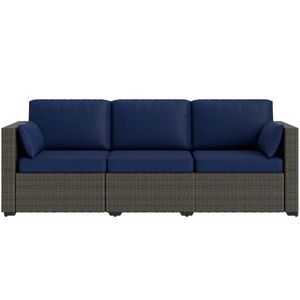 Sofá Doble para Exteriores Color Azul Marino Willow para Jardín, Patio y Terraza - Ideal para Áreas de Jardín y Piscina - Product Image 5