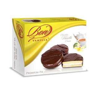 Venta al por mayor de crema de vainilla Bon de 130g, nueva caja redonda suave de color marrón, dulce, OEM ODM, tarta recubierta de chocolate, Vietnam, 12 meses de duración. - Product Image 1