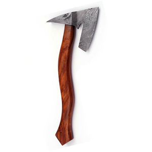 Hacha de Acero de Damasco Forjada a Mano con Mango de Madera para Supervivencia y Caza al Aire Libre, Equipo de Caza, Hacha de Acero de Damasco - Product Image 4