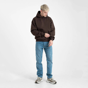 Sweat à capuche décontracté pour homme, coupe ample, uni, 100% coton, haute qualité, molleton lourd 500 g/m² - Product Image 6