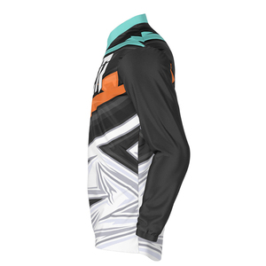 เสื้อเจอร์ซีย์มอเตอร์ไซค์ผู้ชายแบบสั่งทำพิเศษ แขนยาว พิมพ์ลายแบบ Sublimation เสื้อแข่งแห้งเร็ว ระบายอากาศได้ดี ชุดกีฬาขี่มอเตอร์ครอส - Product Image 6