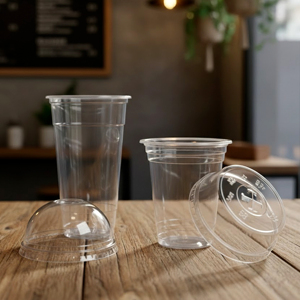 QUANG QUAN Disposable 16/22/24oz Clear PP PET <b>Plastic</b> <b>Cup</b> Single Wall 95mm Lids For Tea Coffee Beverages Party Take Away <b>Cups</b> - Product Image 3