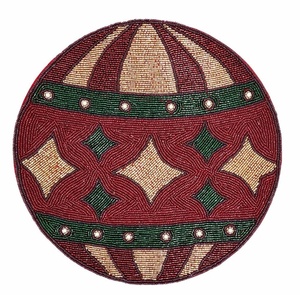 Nouveau design moderne, set de table en verre perlé fait main à motif floral, antidérapant, résistant à la chaleur, pour mariage, banquet, dîner, décoration de fêtes - Product Image 3