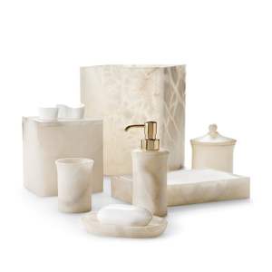Private Branding Modern Marble Bathroom Accessories <b>Set</b> With <b>Soap</b> Pump Toothbrush Holder And Tumbler For Bathroom Vanity - Product Image 1
