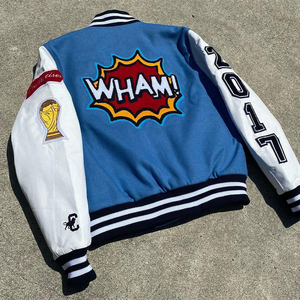 แจ็คเก็ตผ้าฝ้ายสีแดงสำหรับผู้ชายแจ็คเก็ตบอมเบอร์เลตเทอร์แมน - Product Image 4