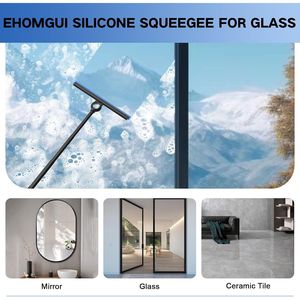 Tergivetro doccia con manico lungo telescopico, strumento estensibile per la pulizia di porte in vetro - Product Image 2