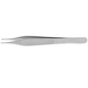 Pince à pansements et tissus Adson 12 cm en acier inoxydable allemand demi-or TC manuelle, certifiée CE ISO - Product Image 2
