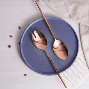 New Designer Stainless Steel Salad Server Set Dishwasher Safe <b>Serving</b> <b>Spoon</b> for Kitchen Hotels Homes Export Quality - Product Image 1