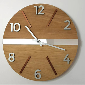 Natural Wooden <b>Wall</b> <b>Clock</b> Elegant Decor <b>Clock</b> for Living Room <b>Bedroom</b> Office and Use By M/S SHAAD HANDICRAFTS - Product Image 1