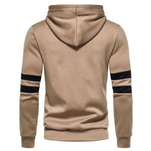 เสื้อฮู้ดดี้ผ้าหนาคุณภาพสูง ดีไซน์สีตัดกัน พร้อมโลโก้สีพื้นและเชือกผูกแบบมีเส้นขอบ - Product Image 5