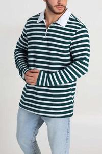 Men's Solid Knitted Pullover Long Sleeve O-Neck Waterproof Sweater Autumn Wear Green <b>White</b> Top - Product Image 2