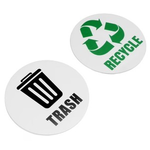 Etiquetas de Reciclaje Personalizadas para Contenedores de Basura, Etiquetas de Vinilo Impermeables para Reciclaje y Basura, Calcomanías para Clasificación de Residuos en Interiores y Exteriores - Product Image 1