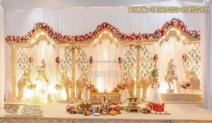 Elegant Bollywood <b>Wedding</b> Theme Stage Decor Modern Reception Stage for Bollywood <b>Weddings</b> Western <b>Wedding</b> Decor Reception Stage - Product Image 3