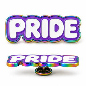 Diseño de Letras Tradicionales del Orgullo con Recubrimiento de Arcoíris Anodizado y Esmaltado Personalizado con Impresión UV para Souvenir - Product Image 1