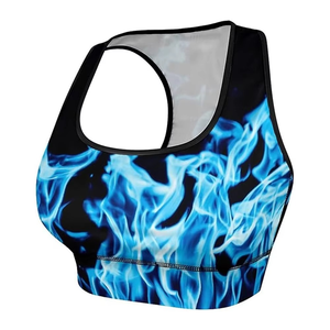 Sports Bras Women Plus Size Longline Wirefree Padded High <b>Support</b> Breathable Quick Dry Workout <b>Crop</b> <b>Tops</b> Heat-Transfer Washed - Product Image 4