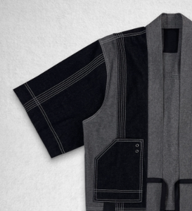 Wholesale Custom OEM Women's Safari Denim <b>Jackets</b> Flare Sleeve Basic V-shaped Open <b>Patched</b> 100% Cotton Summer Breathable Knitted - Product Image 4