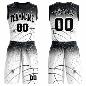 Unisex Basketball Uniform Set Customizable Quick Dry Breathable Polyester Jersey Shorts Team Custom Logo Sublimated Print - Product Image 3
