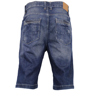 Men's Distressed Denim Shorts Straight Leg <b>Mid</b> Waist Cotton Casual Summer Style - Product Image 2
