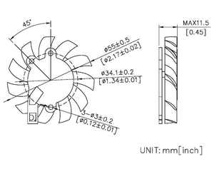 Ventilador Axial sin Marco D6010F-YH Eléctrico de CC 12V con Rodamiento de Bolas, Construcción de Plástico, Certificado CE, Personalizable OEM - Product Image 5