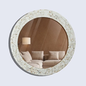 Espejo Decorativo de Pared con Forma Personalizada, Grabado a Mano, con Acabado de Incrustaciones de Hueso, para Hogar, Hotel y Restaurante - Product Image 3