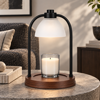 Diffuseur de cire sans flamme noir, design double arche avec minuterie, emballage cadeau personnalisé avec logo