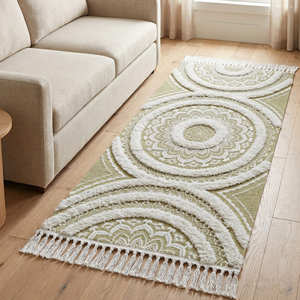 Tapis Bohème Gris Tissé à la Main en Coton et Laine – Textile de Maison Bohème à Prix Abordable – Vente en Gros de Tapis de Sol - Product Image 3