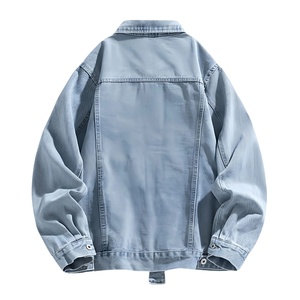 Vestes en jean classiques pour hommes, style streetwear, toile lavée, logo personnalisé, BY HI 2026 - Product Image 4