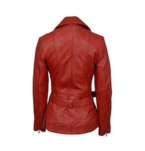 Luxury Women <b>Leather</b> <b>Blazer</b> <b>Jacket</b> with Genuine <b>Leather</b> Finish for Professional and Casual Fashion - Product Image 5