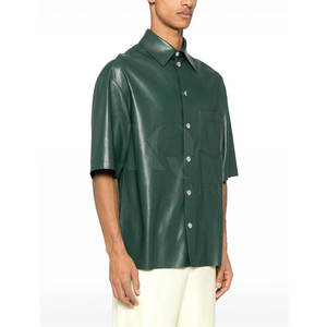 Camisas de Cuero para Hombre, Material Duradero de Primera Calidad, Estilo Clásico, Ajuste Cómodo para Oficina y Uso Diario - Product Image 5