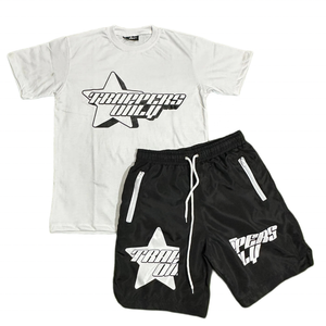 Ensemble de t-shirts courts et shorts pour hommes de haute qualité, streetwear, durable, respirant, pour les activités de plein air estivales, en coton, imprimé - Product Image 5