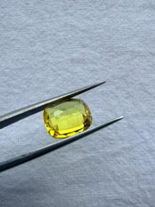Saphir Jaune Corindon de Laboratoire Taille Brillant Forme Coussin 9/12mm pour Bague de Collection Luxe Pierre Centrale Prix de Gros Fournisseur - Product Image 3