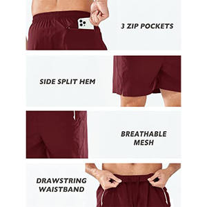 Pantalones cortos para correr para hombre, pantalones cortos deportivos de secado rápido para Fitness, culturismo, gimnasio, pantalones cortos de entrenamiento para hombre, pantalones cortos de bádminton de secado rápido - Product Image 3