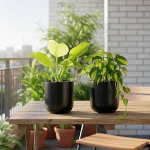 Miniature jardinière métallique moderne pour la décoration du salon et de la table, élégant petit pot de fleurs d'intérieur - Product Image 5