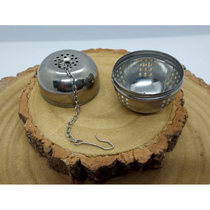 Infuseur à thé artisanal à long manche en fil métallique, couleur argent brillant et poli, ustensile de cuisine pour café et thé - Product Image 6