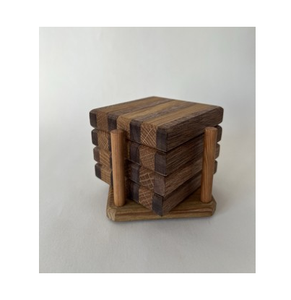 Wood Coaster Heart Shape Wood Decorative Table Accessory Coaster Modern Designer Pieces Wood Coaster - Product Image 2