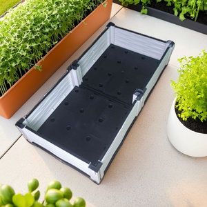 Lit de jardin surélevé en plastique de haute qualité, solide, durable et léger, idéal pour la maison, le patio, le balcon et la plantation de jardin. - Product Image 3